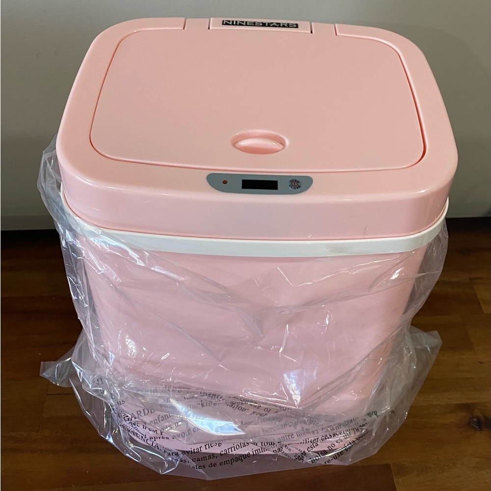 Nine Stars Automatic Touchless Motion Sensor Trash Ca, 3.2 gallon, Pink